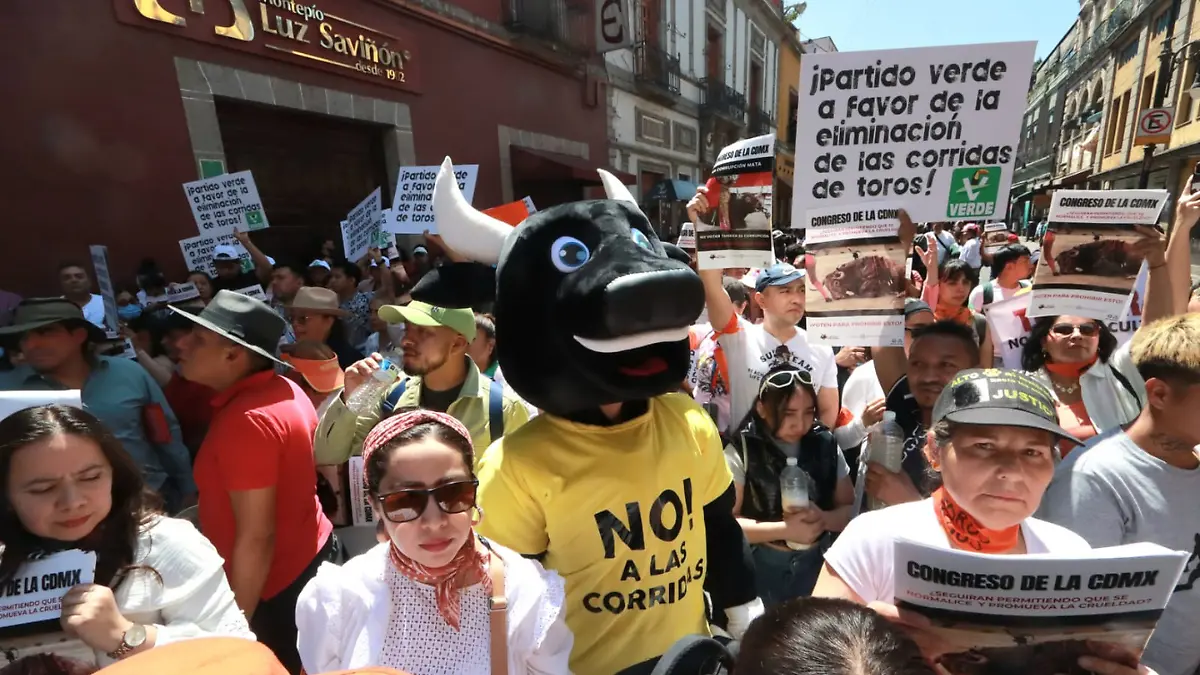 Protesta contra las corridas de toros